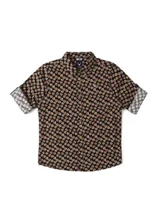Allen Solly Junior Boys Slim Fit Floral Printed Opaque Casual Shirt