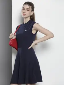 Tommy Hilfiger Solid Fit & Flare Dress