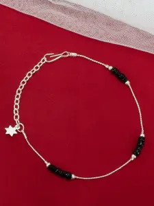 PRIVIU Silver-Plated Beaded Anklet