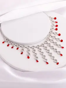 GIVA Rhodium-Plated 925 Sterling Silver Necklace