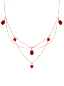GIVA Rose Gold-Plated 925 Sterling Silver Necklace