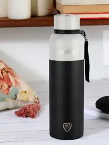 Cello Black & White Colourblocked Stainless Steel Vacuum Insulated Water Bottle 500 ml