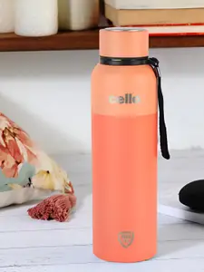 Cello Orange & Peach Colourblocked Stainless Steel Vacuum Insulated Water Bottle 750 ml