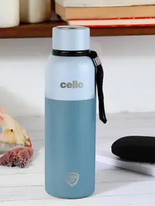 Cello Blue Colourblocked Stainless Steel Vacuum Insulated Water Bottle 750 ml