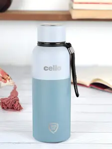 Cello Blue & Grey Colourblocked Stainless Steel Vacuum Insulated Water Bottle 550 ml