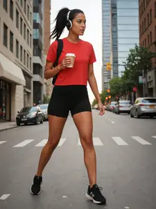 Blissclub Round Neck Short Sleeves Moisture Wicking Cotton Crop Boxy T-shirt