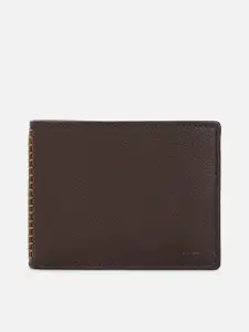 Allen Solly Men Textured Leather Two Fold Wallet