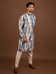 KISAH Abstract Printed Cotton Kurta