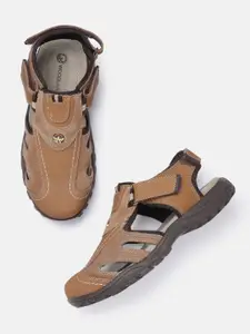 Woodland Men Leather Shoe-Style Sandals