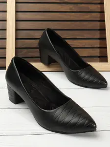 Denill Round Toe Block Pumps