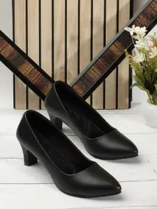 Denill Pointed Toe Kitten Heeled Pumps