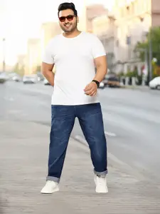 Sztori Men Plus Size Straight Fit Light Fade Stretchable Jeans