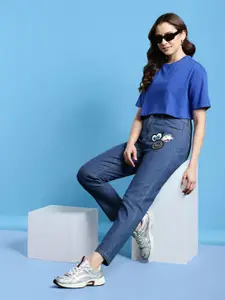 DressBerry Women Boyfriend Fit Embellished Jeans