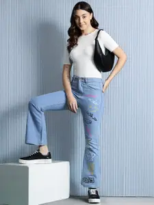 DressBerry Women Graphic Printed Bootcut Fit Stretchable Jeans