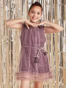 Cherry & Jerry Girls Sequinned Net A-Line Dress