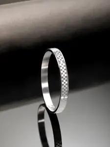 The Roadster Lifestyle Co. Silver Toned Rhodium-Plated Band Bracelet