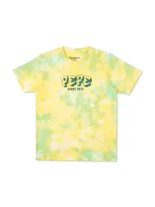 Pepe Jeans Boys Typography Printed Round Neck Pure Cotton T-shirt