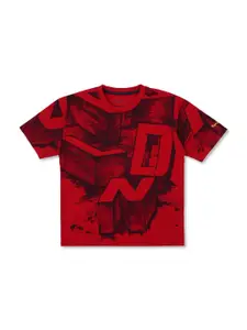 Pepe Jeans Boys Abstract Printed Oversized Pure Cotton T-shirt