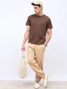 Styli Fleece Badge Detail Relaxed Fit Jogger with Zip Pockets