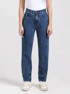 Gloria Vanderbilt Women Anti Straight Fit High Rise Clean Look Pure Cotton Jeans
