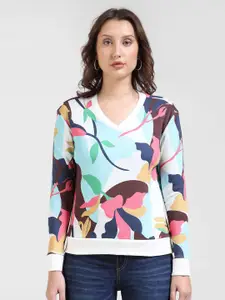 Gloria Vanderbilt Abstract Printed Sweatshirt
