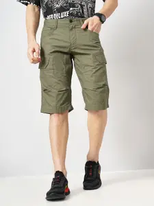 Celio Men Loose Fit Mid-Rise Cotton Cargo Shorts