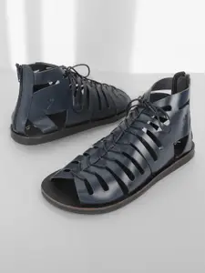 yoho Men Leather Gladiators Sandals