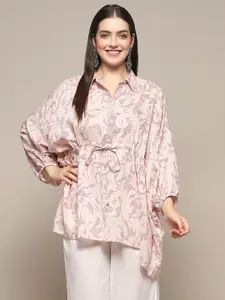 Biba Floral Printed Batwing Sleeve Pathani Kurta