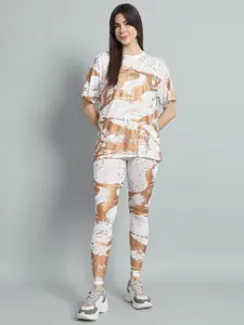 NEWD Printed T-Shirt With Leggings