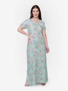 Sand Dune Floral Printed Maxi Nightdress
