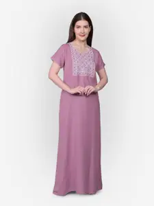 Sand Dune Embroidered Maxi Nightdress