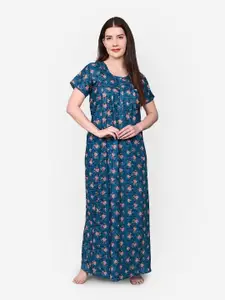 Sand Dune Floral Printed Maxi Nightdress