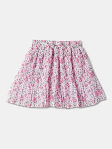 R&B Girls Floral Printed A-Line Mini Skirts