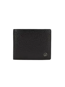 Da Milano Men Brown Textured Leather Two Fold Wallet