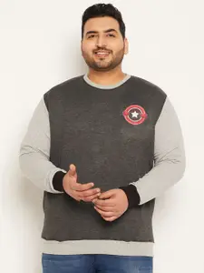 bigbanana Plus Size Round Neck Antimicrobial Pullover Sweatshirt