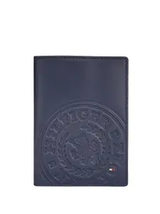 Tommy Hilfiger Brand Logo Self Design Leather Two Fold Wallet
