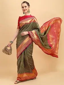 KALINI Ethnic Motifs Woven Design Banarasi Silk Kanjeevaram Saree