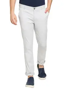 Basics Men Tapered Fit Cotton Stretch Trousers