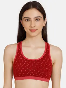 Zivame Girls Conversational Printed Full Coverage Bralette Bra With All Day Comfort