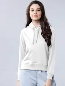 BAESD Hooded Ribbed Pullover Cotton Sweatshirt