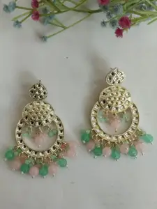 Crunchy Fashion Gold-Plated Circular Chandbalis
