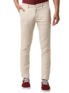 Basics Men Tapered Fit Chinos Cotton Stretchable Trouser