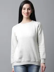 Rute Fleece Round Neck Long Sleeves Pullover Sweatshirt