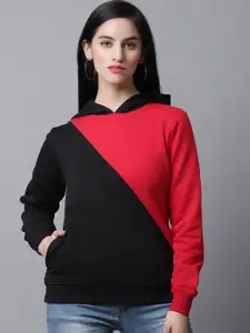 Rute Pull Over Long Sleeves Colourblocked Hooded Sweatshirt