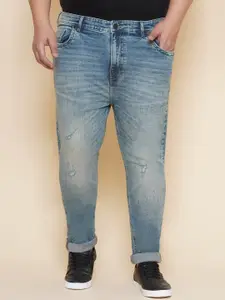 John Pride Men Mildly Distressed Heavy Fade Whiskers Stretchable Jeans