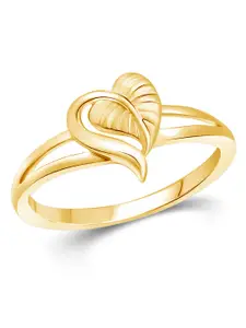 Vighnaharta Gold-Plated CZ Studded Adjustable Finger Ring With Rose Box