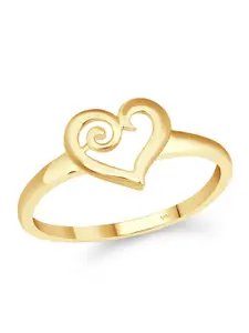 Vighnaharta Gold-Plated Adjustable Finger Ring With Rose Box