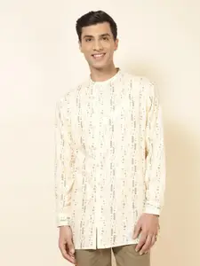 Fabindia FabBasic Printed Mandarin Collar Straight Kurta