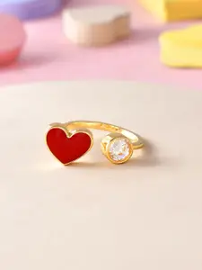 Voylla Gold-Plated Stone-Studded Finger Ring