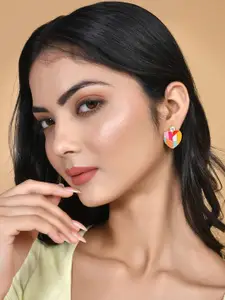 Voylla Gold Plated Heart Shaped Studs